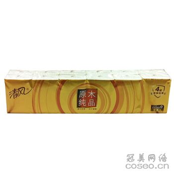 清风 B64C4C1/B64CJ 4层12包迷你型纸手帕 金装 8张/包 金